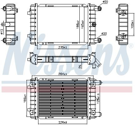 607112 Nissens Radiador de esfriamento de motor