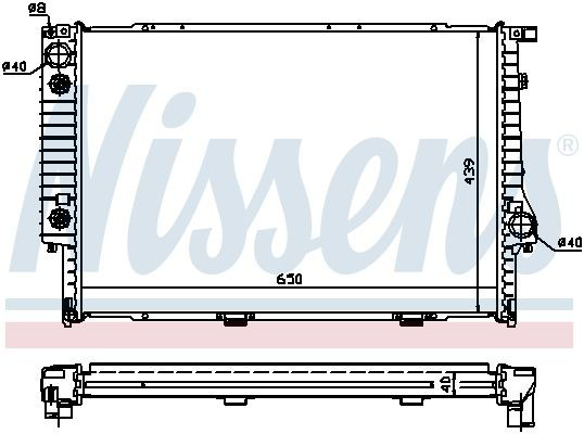 Compre 60748A Nissens Radiador de esfriamento de motor