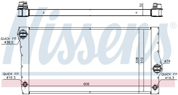 Compre 60828 Nissens Radiador de esfriamento de motor