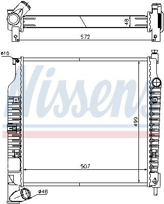 Compre 61021A Nissens Radiador de esfriamento de motor