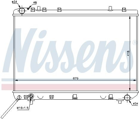 61668 Nissens Radiador de esfriamento de motor