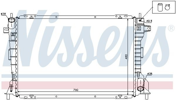 62033 Nissens Radiador de esfriamento de motor