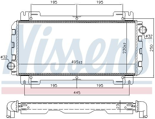62093 Nissens Radiador de esfriamento de motor