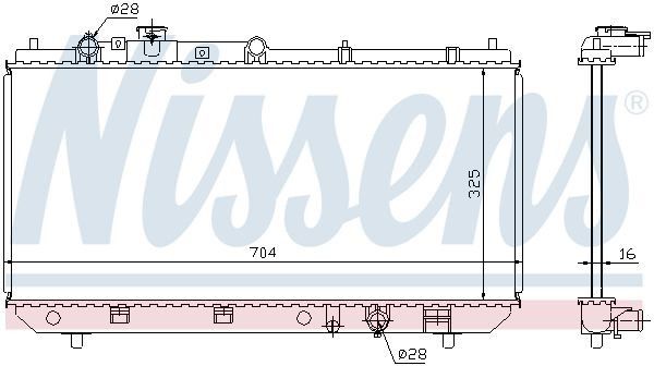 Radiador de esfriamento de motor Nissens 62403