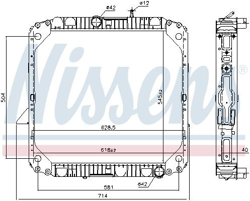 62563 Nissens Radiador de esfriamento de motor