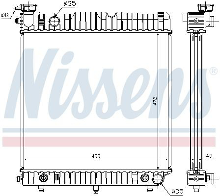 Radiador de esfriamento de motor Nissens 62632 preço, a partir de 207,06 USD