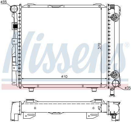 Radiador de esfriamento de motor Nissens 62650 preço, a partir de 159,96 USD