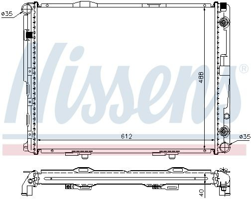 Radiador de esfriamento de motor Nissens 62695A preço, a partir de 219,45 USD