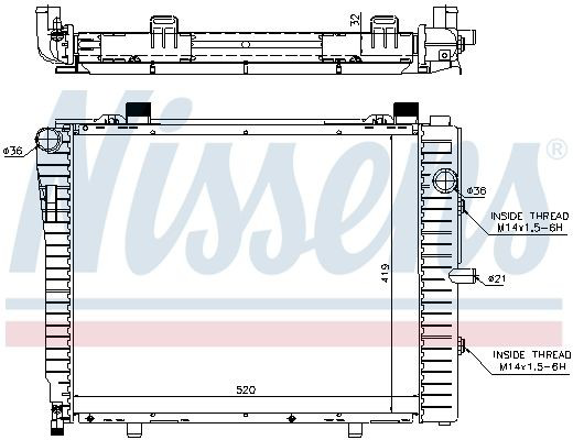 Compre 62712A Nissens Radiador de esfriamento de motor