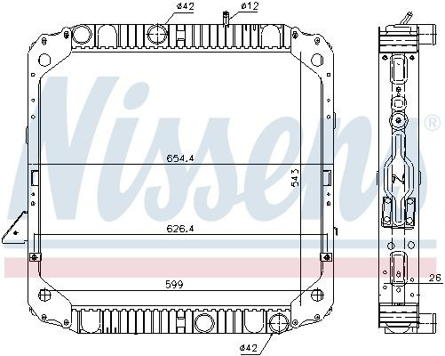 62743 Nissens Radiador de esfriamento de motor