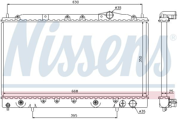 Radiador de esfriamento de motor para Mitsubishi Eclipse I D22A, D27A