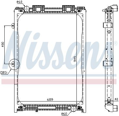 62870A Nissens Radiador de esfriamento de motor
