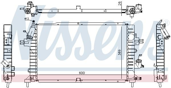 63029A Nissens Radiador de esfriamento de motor
