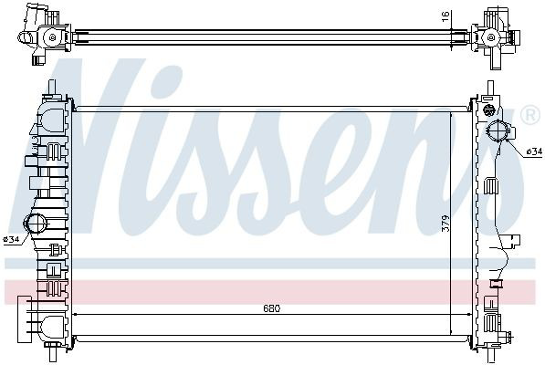 630712 Nissens Radiador de esfriamento de motor