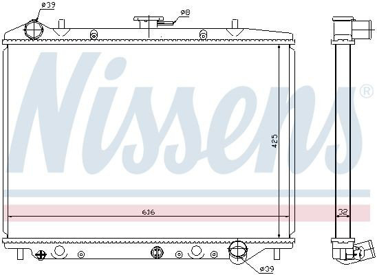 630754 Nissens Radiador de esfriamento de motor