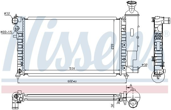 Compre 63521A Nissens Radiador de esfriamento de motor