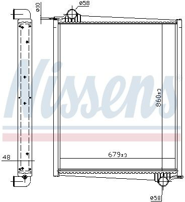 64068A Nissens Radiador de esfriamento de motor