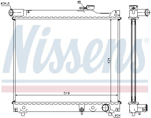 64165 Nissens Radiador de esfriamento de motor