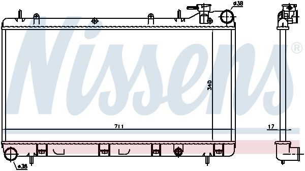 64185 Nissens Radiador de esfriamento de motor