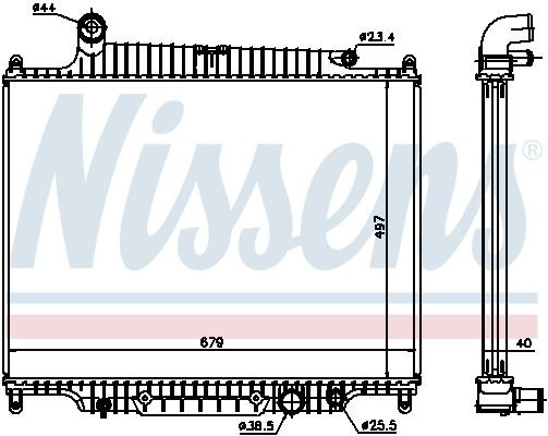 643222 Nissens Radiador de esfriamento de motor
