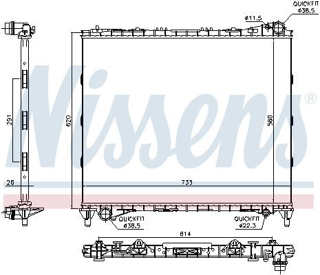 64331 Nissens Radiador de esfriamento de motor