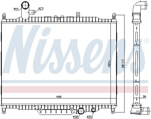 64332 Nissens Radiador de esfriamento de motor