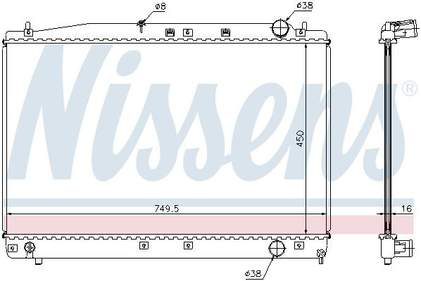 Radiador de esfriamento de motor Nissens 646802
