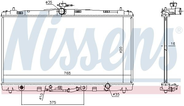646906 Nissens Radiador de esfriamento de motor