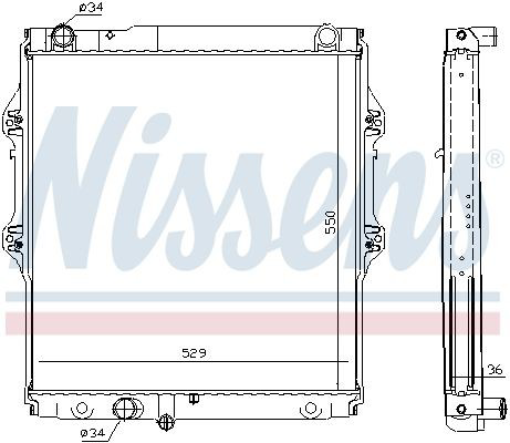 Radiador de esfriamento de motor Nissens 64698