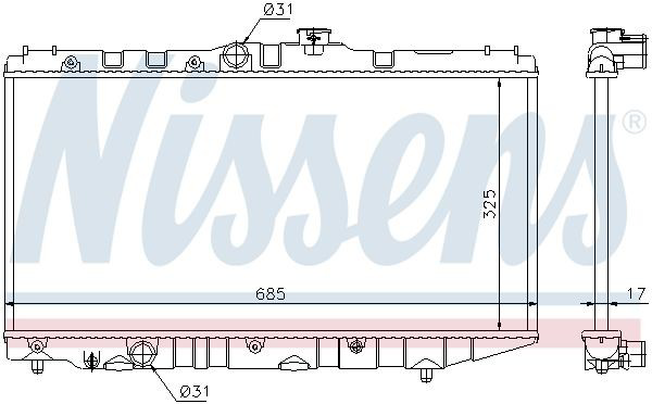 64718 Nissens Radiador de esfriamento de motor
