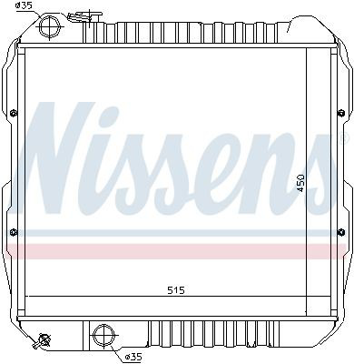 Radiador de esfriamento de motor Nissens 64845