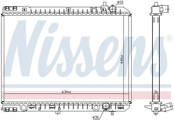 666230 Nissens Radiador de esfriamento de motor