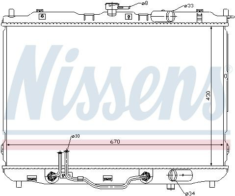 66636 Nissens Radiador de esfriamento de motor