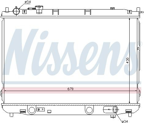 Radiador de esfriamento de motor Nissens 66637 preço, a partir de 127,68 USD