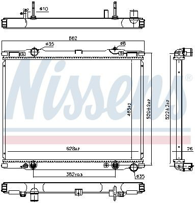 66773 Nissens Radiador de esfriamento de motor