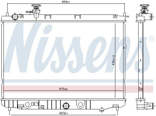 Compre 66776 Nissens Radiador de esfriamento de motor