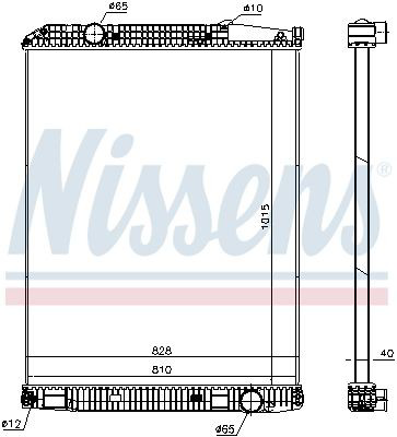 Radiador de esfriamento de motor 0025010101 Mercedes