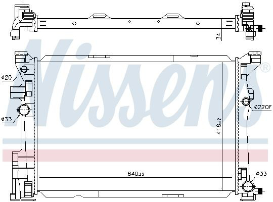 Radiador de esfriamento de motor Nissens 67187 preço, a partir de 158,61 USD