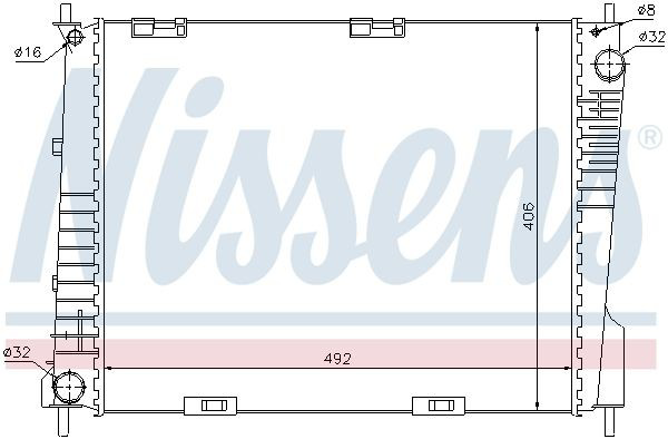 67283 Nissens Radiador de esfriamento de motor