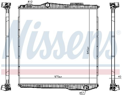 672910 Nissens Radiador de esfriamento de motor
