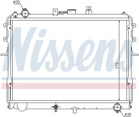 67358 Nissens Radiador de esfriamento de motor
