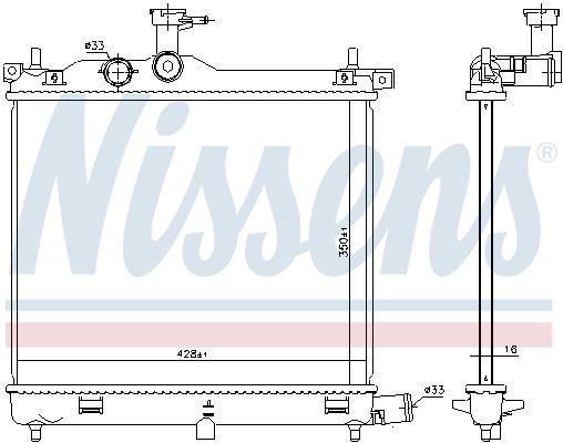 675023 Nissens Radiador de esfriamento de motor
