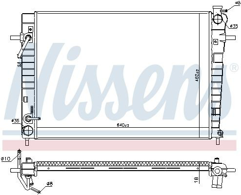 Radiador de esfriamento de motor Nissens 675034 preço, a partir de 169,89 USD