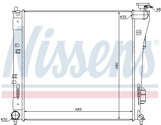 Radiador de esfriamento de motor Nissens 67606 preço, a partir de 179,89 USD