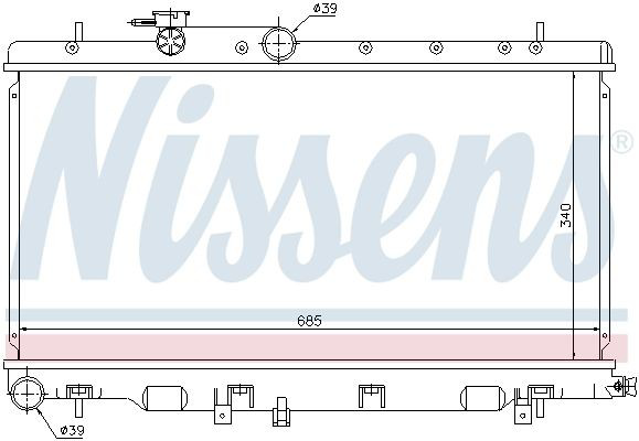 Compre 67709 Nissens Radiador de esfriamento de motor