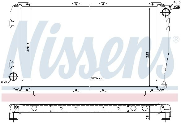 67740 Nissens Radiador de esfriamento de motor