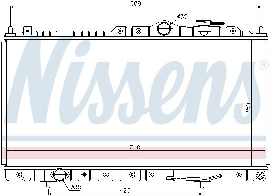 Radiador de esfriamento de motor Nissens 68180