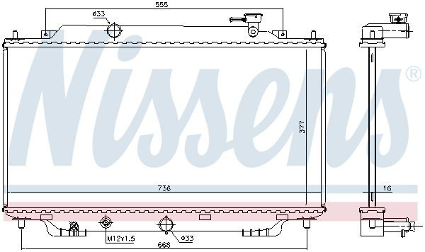 68542 Nissens Radiador de esfriamento de motor