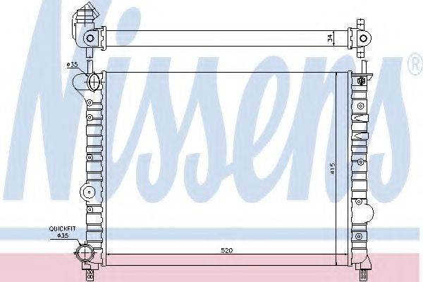 68800 Nissens Radiador de esfriamento de motor