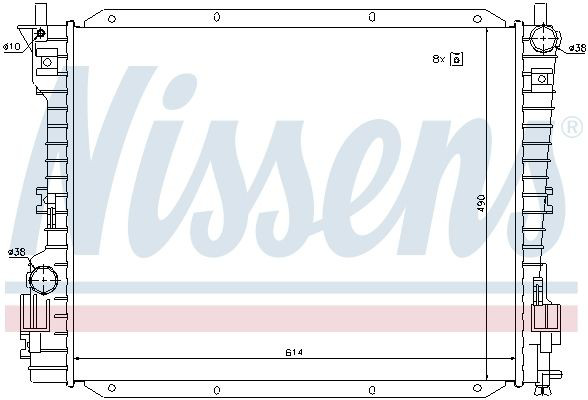 Radiador de esfriamento de motor Nissens 69222 preço, a partir de 216,46 USD
